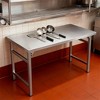 Foldable Stainless Steel Table,  Mobile Commercial Prep Table with Adjustable Feet - 2 of 4