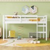 NicBex Twin/Full Size Loft Bed,Rubber Wood Loft Bed Frame with Ladder and Guardrail,Bed Frame for Adults,Kids,Box Spring Not Required - 2 of 4