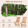 Tangkula 2 Piece Wood Patio Folding Chair Sturdy Teak High-Back Chair with Slatted Design Portable & Lightweight Outdoor Chair Natural Appearance - 4 of 4