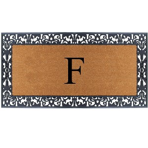 A1HC Natural Coir Monogrammed Outdoor Entrance Door Mat 30X60, Anti-Shed Treated Durable  Doormat - 1 of 4