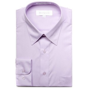 Classic Regular Fit Long Sleeve Point Collar Dress Shirt - 1 of 4