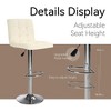 NicBex Counter Height Bar Stools Set of 2,Swivel Bar Stools with Square Cushion,Adjustable Height Foot Stool for Living Room,Kitchen,Cafe - 4 of 4