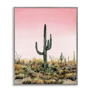 Stupell Industries Saguaro Glow Cactus Framed Giclee Art - 1 of 4