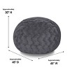 NicBex Fluffy Faux Fur Bean Bag Chair with High-Density Memory Foam Filling,Round Lazy Chairs,Comfy Seating for Adults,Esay-Clean Cover - 3 of 4