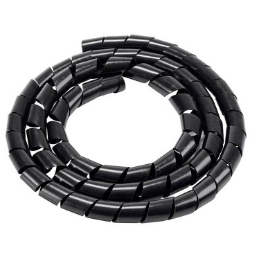 Monoprice Spiral Wrapping Bands - 15mm x 1.5m - Black (3-Pack) For Organizing and Protecting Cables and Hoses, Compatible W/ 22 AWG Networking Cables