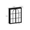 Vintage Two Door Wall Cabinet With Mirror, 23.62" Cabinet 3-level Entrance Storage Space - 4 of 4