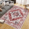 Soft, Durable Boho Area Rug – Large, Stain Resistant, Machine Washable, Non-Slip Vintage Carpet for Living Room, Kitchen, Nursery - 4 of 4