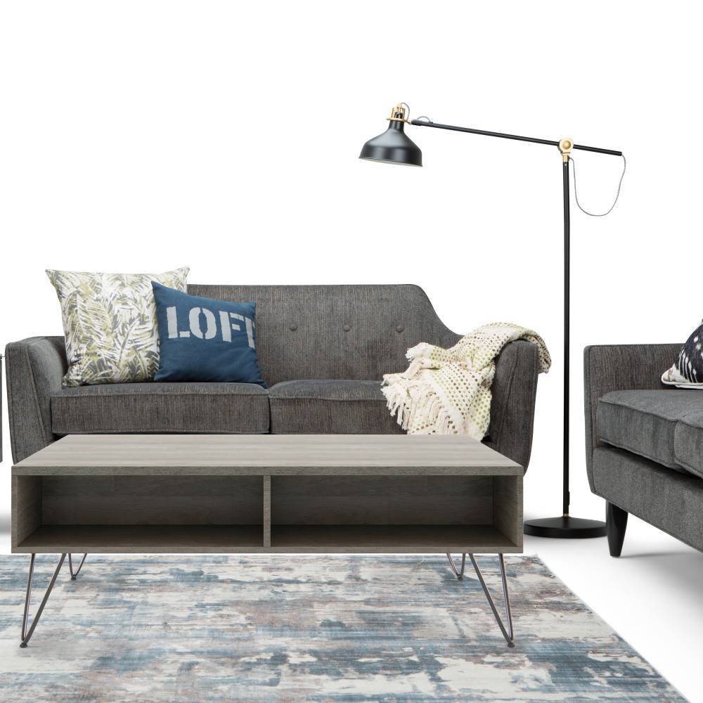 Photos - Coffee Table 48" Moreno Mango Wood Lift-Top Storage , Hairpin Legs - WyndenHall