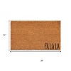 HomeRoots 24" X 36" Brown Christmas Fa La La Outdoor Coir Door Mat - 3 of 4