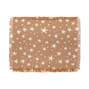 Avenie Stars In Neutral 56"x46" Woven Throw Blanket - Deny Designs