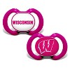 BabyFanatic Girls Pink Pacifier 2-Pack - NCAA Wisconsin Badgers - 2 of 3