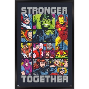 Trends International Marvel Avengers: Beyond Earth's Mightiest - Stronger Together Framed Wall Poster Prints - 1 of 4