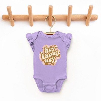 The Juniper Shop Hey Ghoul Hey Colorful Baby Flutter Sleeve Bodysuit