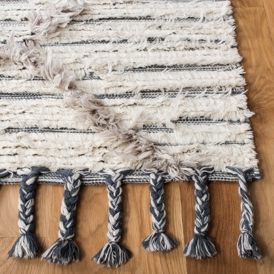 Ivory Hand-Knotted Wool 6' x 9' Area Rug