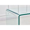 MAYEERTY Transparent End Table,Tempered Clear Bent Glass SideTable - 3 of 4