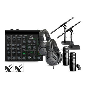 Mackie MobileMix Content Creator Bundle With AT2040 Microphones and ATH-M20X Headphones - 1 of 4