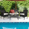 Tangkula 8PCS Outdoor Furniture Set Patio Rattan Conversation Set w/ Cushion - 4 of 4