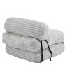 Faux Fur Folding Bean Bag Lounge Chair,Convertible Bean Bag Chair to Bed with Pillow,Bean Bag Chair for Living Room Small Spaces-Coolbibila - 3 of 4