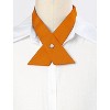 Allegra K Women's Solid Adjustable Button School Uniform Criss-Cross Bow Ties - 2 of 4