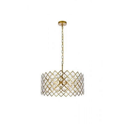 Elegant Lighting Lyla 21 inch pendant in brass