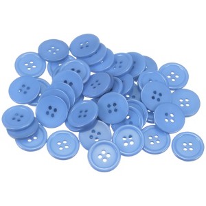 Unique Bargains Resin Craft Snap Round Flat 4-Hole Sewing Buttons 50 Pcs - 1 of 4
