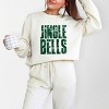 Jingle Bells Block Distressed - Women's Lightweight Garment Dyed Sweatshirt - 2 of 3