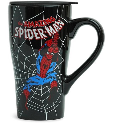 Silver Buffalo Marvel Amzing Spider-Man 18oz Ceramic Travel Mug with Lid