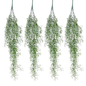 Unique Bargains Artificial Hanging Plants Plastic Fake Ferns Hanging Vines for Home Garden - 1 of 4