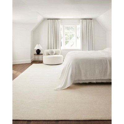 Rennes Cream Tufted Wool Round Area Rug