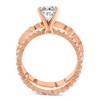 Pompeii3 2 3/4Ct Oval Diamond Engagement Wedding Ring Set Rose Gold Lab Created - Size 6 - 3 of 4