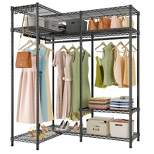VIPEK L30 Corner Closet System L Shaped Garment Rack, L Corner Clothes Rack Freestanding Portable Wardrobe Closet
