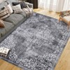 coucheta Vintage Washable Area Rugs, Multi-size Floral Stain Resistant Non Slip Non-Shedding Low Pile Carpet, for Living Room, Bedroom, Dining Room - 3 of 4
