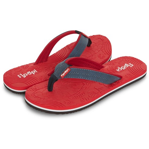 Womens Floral Textured Flip Flop Sandal Red 9 Target