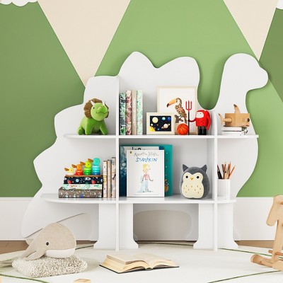 Arceso  Kids Bookshelf, Toddler Bookshelf for Kids, Baby Montessori Bookshelf and Toy Storage, Wooden Kids Bookcase, Book Shelf White