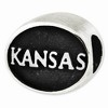 Black Bow Jewelry Sterling Silver & Enamel University of Kansas Collegiate Bead Charm - 2 of 4