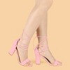 Allegra K Women's Tie-Up Strappy Chunky High Heels Sandal - 2 of 4