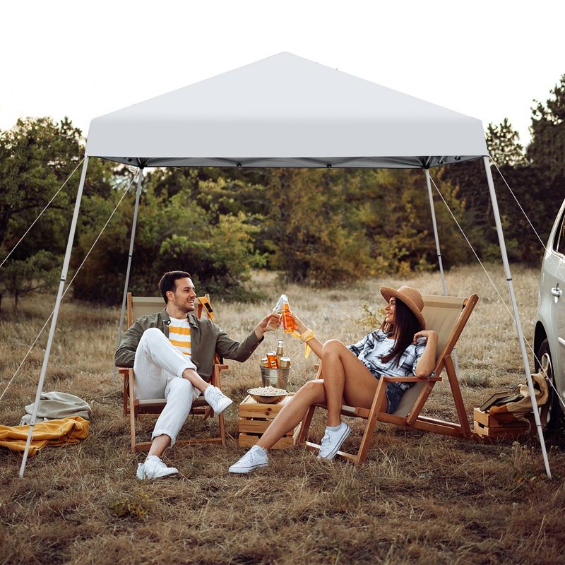 Costway 10x10ft Patio Outdoor Instant Pop-up Canopy Slanted Leg UPF50+ Sun Shelter, 2 of 11