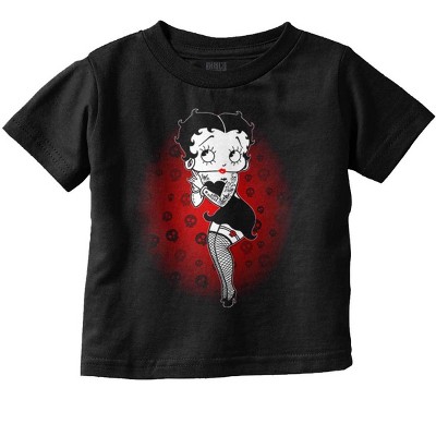 Betty Boop Dark Goth Tattoo Skull Toddler Baby Girl T Shirt Brisco Brands