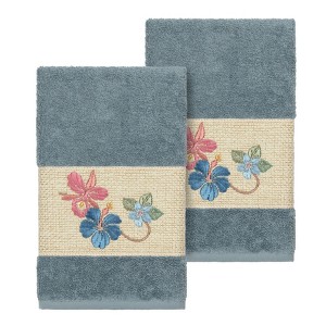 Linum Home Textiles 100% Turkish Cotton CAROLINE Embellished Towel Set - 1 of 2