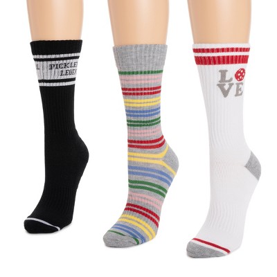 Women's 3 Pack Cotton Compression Crew Socks : Target