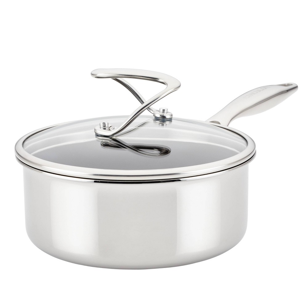 Photos - Pan Circulon SteelShield C-Series 2qt Clad Tri-Ply Nonstick Saucepan with Lid: Induction & Oven Safe, Stainless Steel Handle 