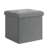 VECELO 46"/30"/15"/11.8" Folding Storage Ottoman Bench, Storage Chest, Linen Fabric Foot Rest Stool, Storage Footstools, Folding Storage Ottoman - 4 of 4