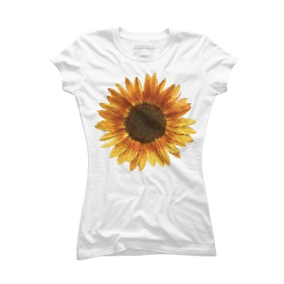 Junior's Design By Humans Sunflower By Maryedenoa T-Shirt