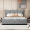 Full Size Upholstered Platform Bed Velvet Upholstered Bed - 2 of 4