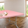 VisioGear Small Outdoor Folding Table with Handle, Portable Outdoor Folding Table for Travel, Camping, Pink, 95.98"*30"*28.46" - 4 of 4