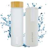 GROSCHE VENICE Eco-Friendly Glass Water Bottle with Bamboo Lid & Protective Sleeve 