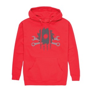 Men's - Instant Message - Tool Skull And Crossbones Graphic Fleece Pullover Hoodie - 1 of 4