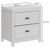 NicBex Nightstand with 2 Drawers,23.5 inch/15.75 inch Bedside Table with Metal Handles and  Elegant Finish,Side Table for Bedroom,Living Room,White - 3 of 4