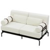 NicBex Modern Chenille Sofa Bed,59" Loveseat Sofa with USB Ports and Cylindrical Armrests for Bedroom,Living Room - 4 of 4