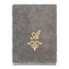 Linum Home Textiles 100% Turkish Cotton MONICA Gold Thread 2PC Embellished Washcloth Set - 2 of 4